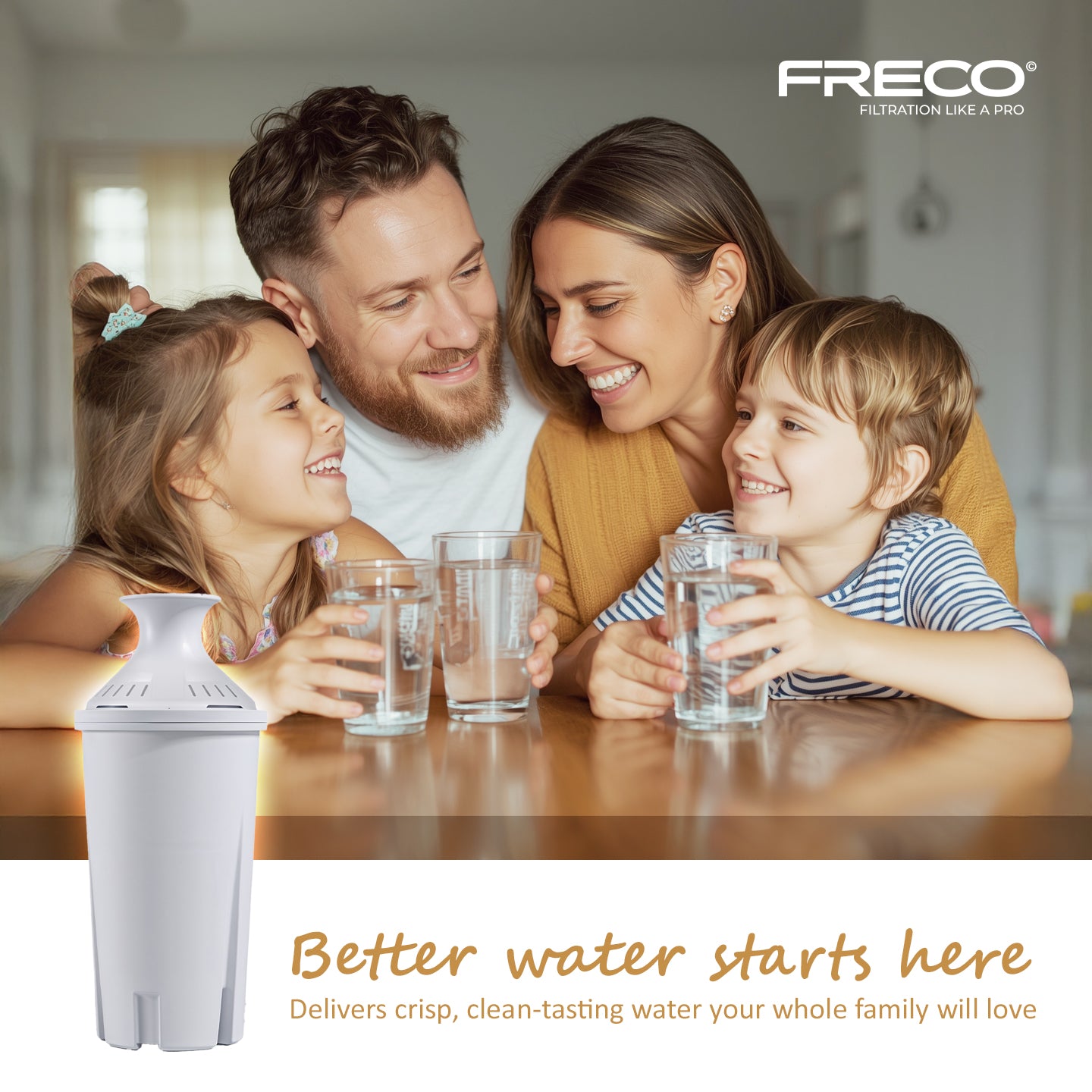 Freco 10.5 Cup/2.5L Water Filter Pitcher – Grey